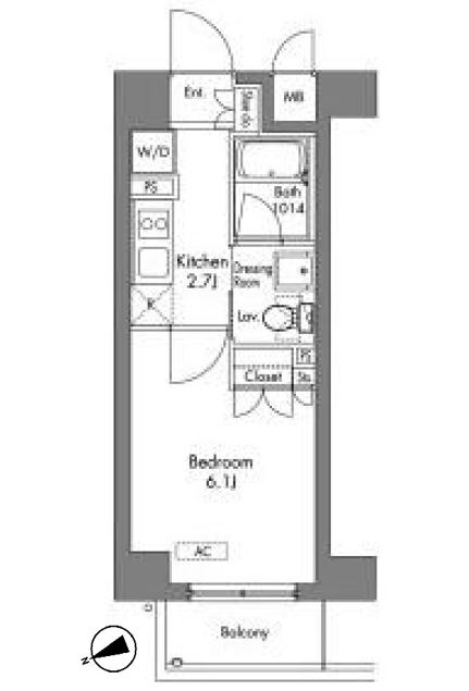 プラウドフラット神楽坂　307号室　間取り