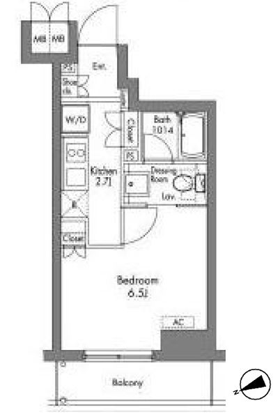 プラウドフラット神楽坂　408号室　間取り