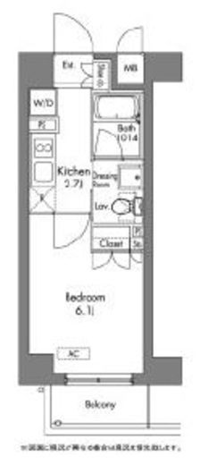 プラウドフラット神楽坂　606号室　間取り