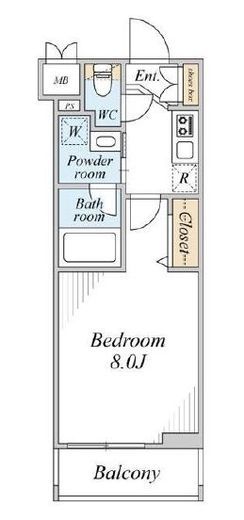 ハーモニーレジデンス新宿御苑 THE WEST　203号室　間取り