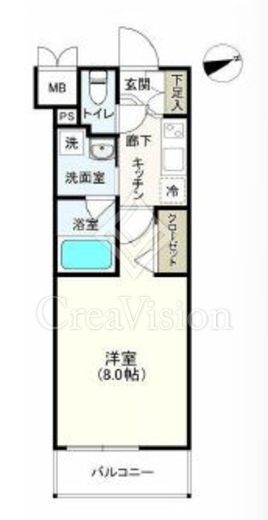 ハーモニーレジデンス新宿御苑 THE WEST　403号室　間取り