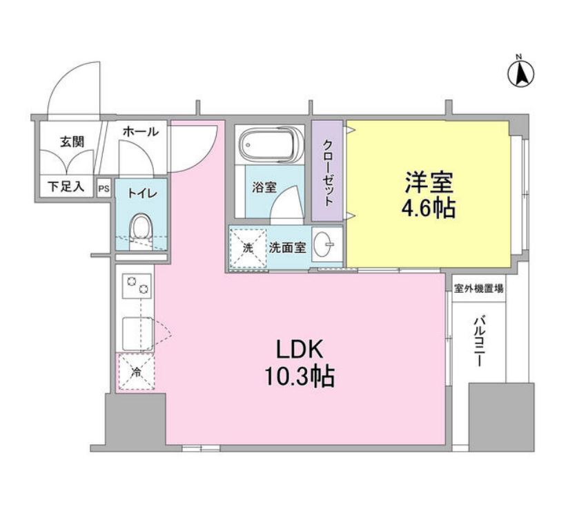 リバーレ東新宿　702号室　間取り