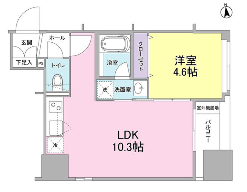 リバーレ東新宿　402号室　間取り