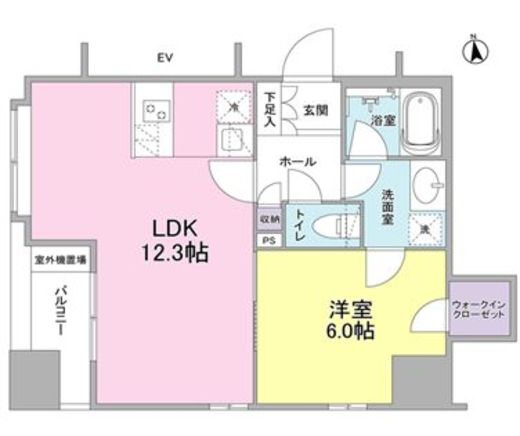 リバーレ東新宿　1101号室　間取り