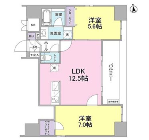 リバーレ東新宿　1102号室　間取り