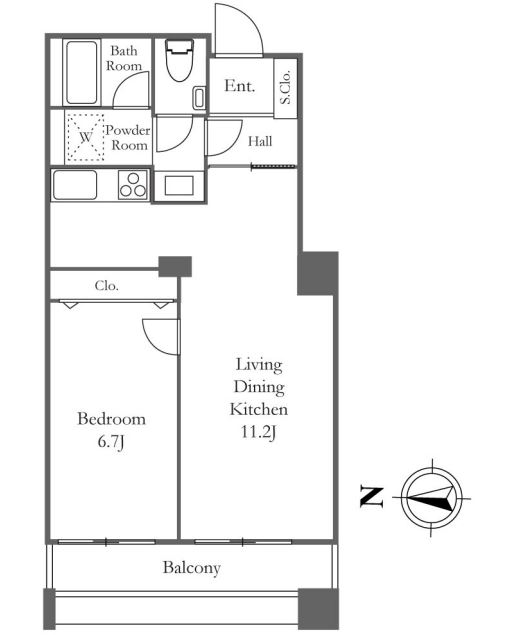リバーシティ21イーストタワーズ10棟　1411号室　間取り