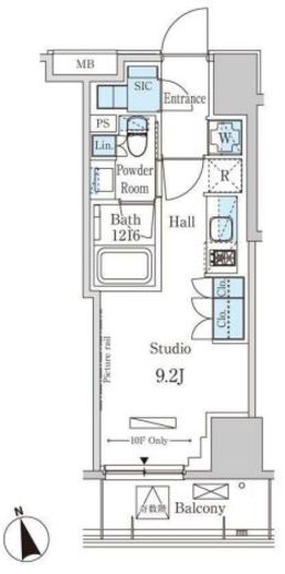 パークアクシス南青山七丁目　1004号室　間取り