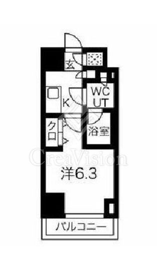 スパシエヴァロル品川荏原　703号室　間取り