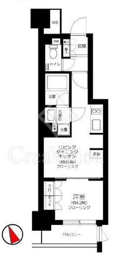 オープンレジデンシア麻布六本木　202号室　間取り