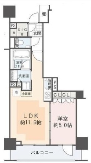 オープンレジデンシア麻布六本木　3F3号室　間取り