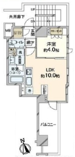 オープンレジデンシア麻布六本木　903号室　間取り