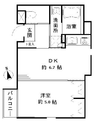 リベルタ東新宿　205号室　間取り
