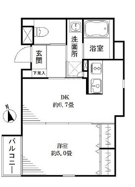 リベルタ東新宿　405号室　間取り