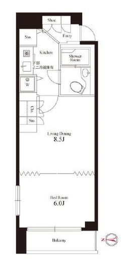 デュオ・スカーラ新宿　301号室　間取り