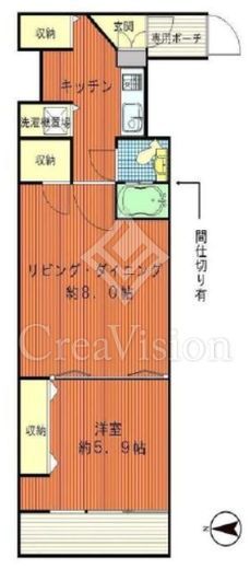 デュオ・スカーラ新宿　703号室　間取り