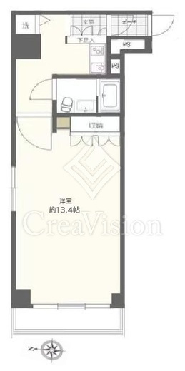 デュオ・スカーラ新宿　603号室　間取り
