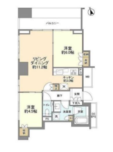 ザ・パークハウス新宿御苑　904号室　間取り