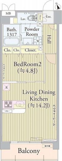 エストレリータ新宿落合　304号室　間取り