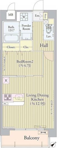 エストレリータ新宿落合　308号室　間取り