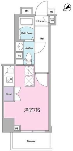 ログ武蔵小山　702号室　間取り