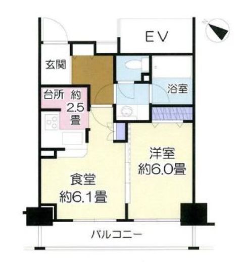 オーベル月島リバージュグラン　1104号室　間取り