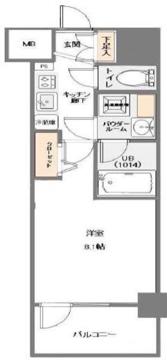 ジェノヴィア新宿御苑グリーンヴェール　1303号室　間取り