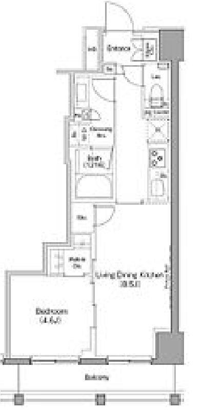 ザ・パークハビオ日本橋箱崎町　302号室　間取り