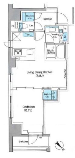 ザ・パークハビオ日本橋箱崎町　901号室　間取り