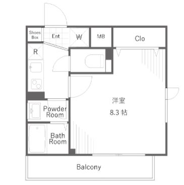 アクサス西新宿　309号室　間取り