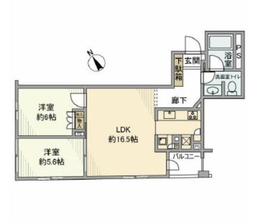 プラウドジェム市ヶ谷　104号室　間取り