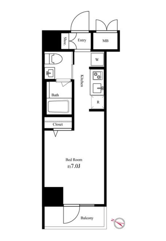 ルクレ西新宿(旧：パークスクエア西新宿)　902号室　間取り