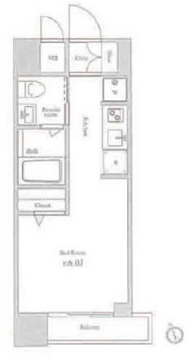 ルクレ西新宿　101号室　間取り