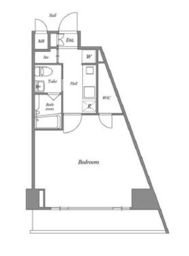 ルクレ西新宿　1103号室　間取り