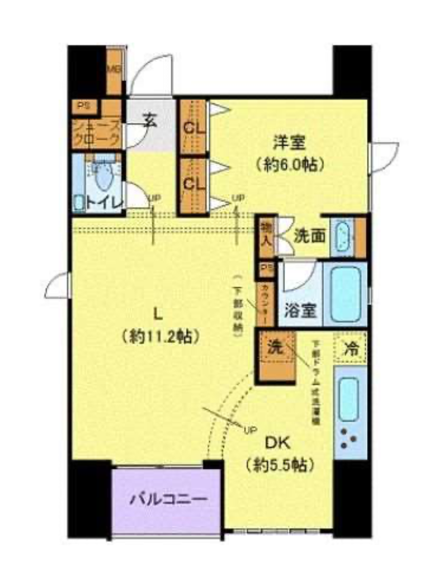 プレール・ドゥーク銀座東　504号室　間取り