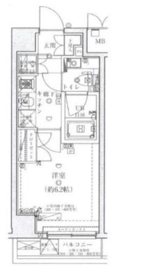 スパシエグランス早稲田　701号室　間取り
