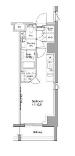 ザ・パークハビオ恵比寿プレイス　804号室　間取り