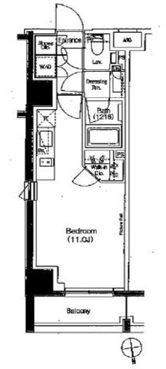 ザ・パークハビオ恵比寿プレイス　901号室　間取り