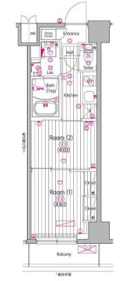 ガーラ・プレシャス神宮外苑　302号室　間取り