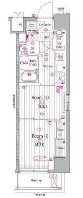 ガーラ・プレシャス神宮外苑　804号室　間取り