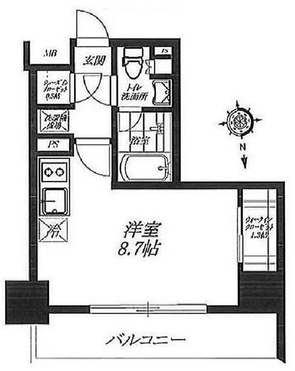 ザ・パークワンズ芝公園　907号室　間取り
