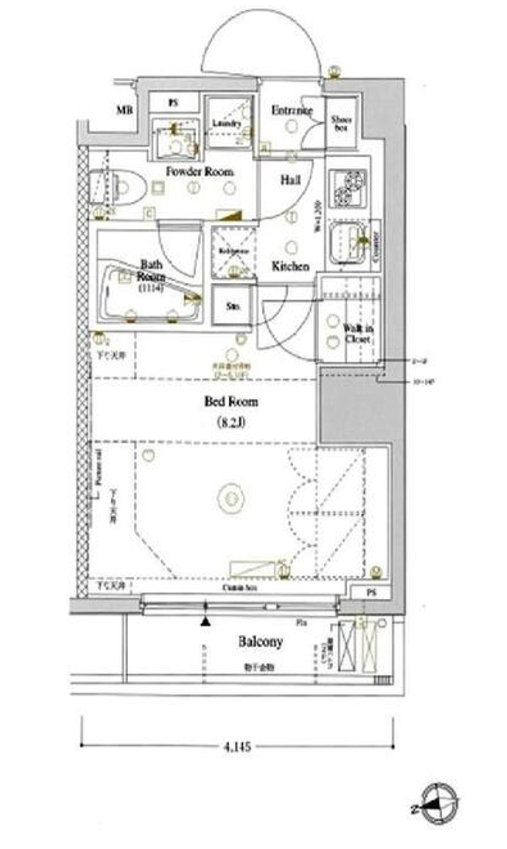 アクサス東新宿アジールコート　11F号室　間取り
