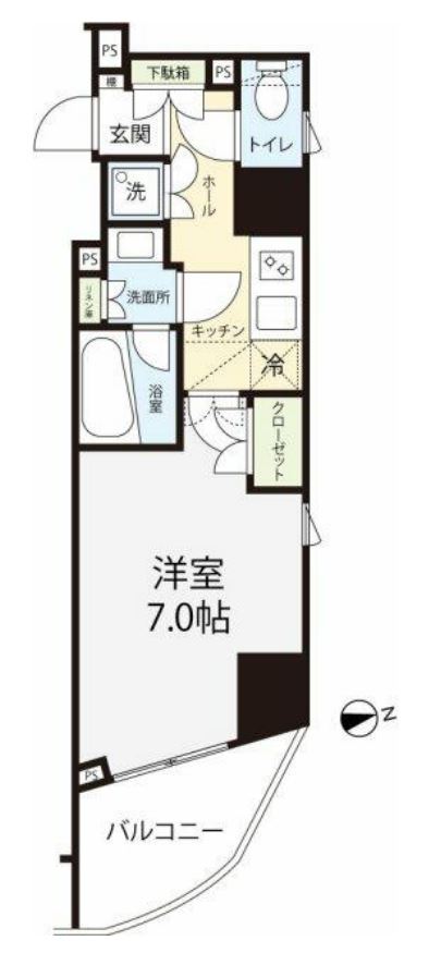 アクサス東新宿アジールコート　8F号室　間取り