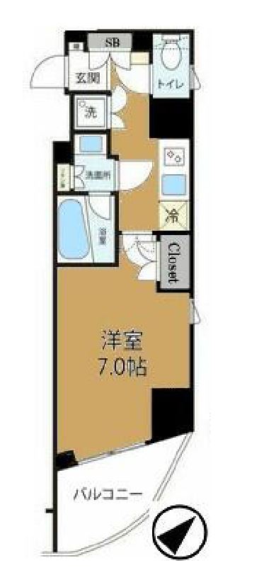 アクサス東新宿アジールコート　604号室　間取り