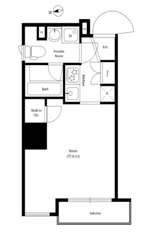 アクサス東新宿アジールコート　405号室　間取り