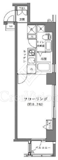 ライジングプレイス月島　502号室　間取り