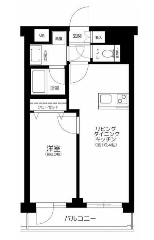 デュオ・スカーラ新大久保　3F号室　間取り