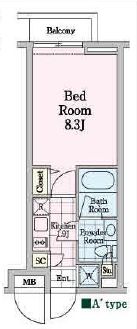 クロノガーデン神楽坂　405号室　間取り