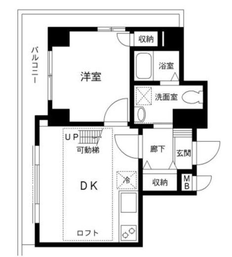 リバーシア佃　701号室　間取り