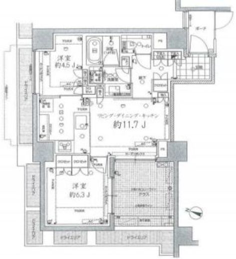グランドメゾン新宿弁天町　101号室　間取り