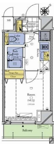コンシェリア・デュー勝どき　210号室　間取り